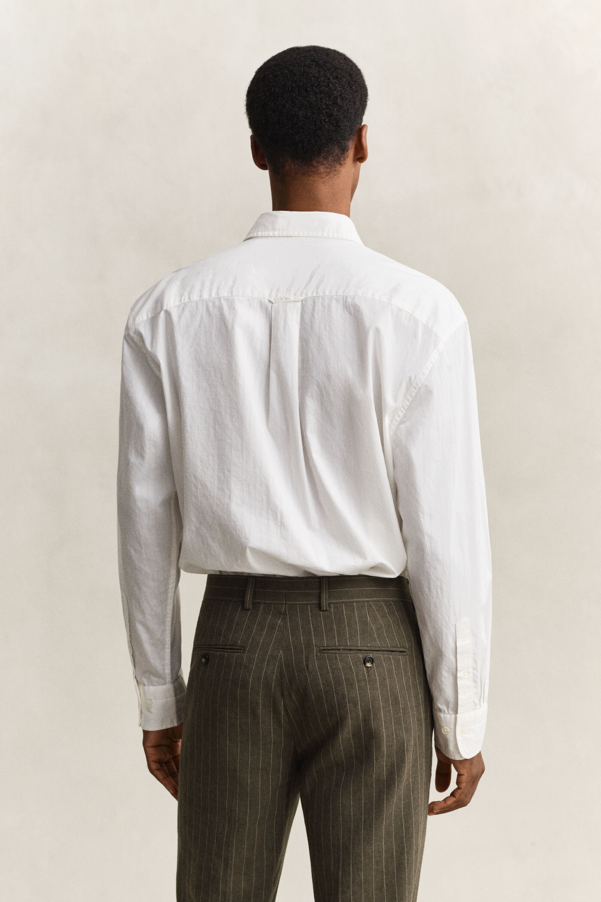 Camicia in tessuto a ratiera a righe relaxed fit