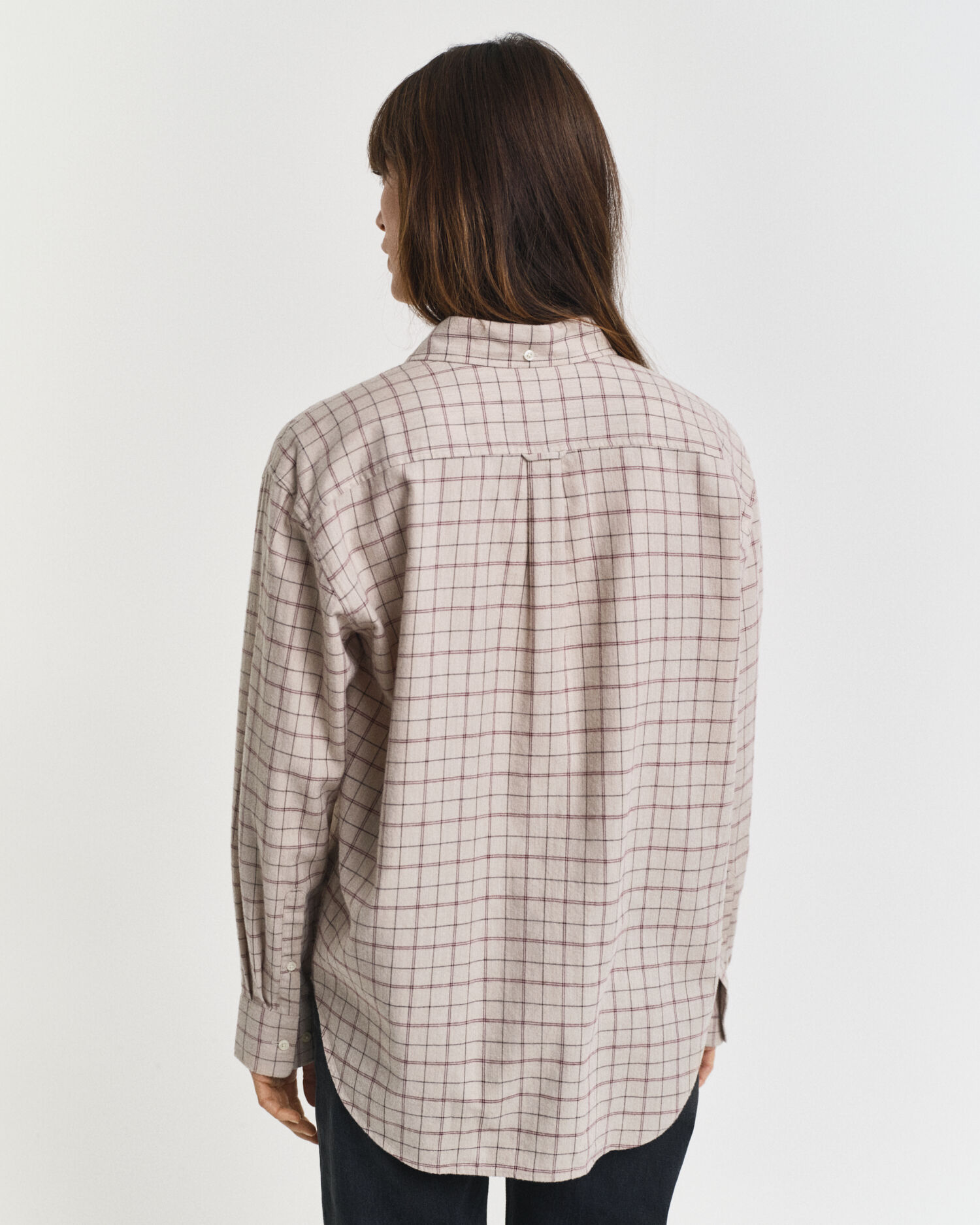 Camicia in flanella spazzolata a quadri relaxed fit