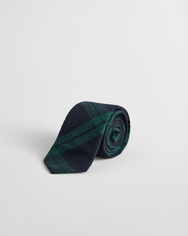 Confezione regalo con cravatta in flanella di lana a quadri