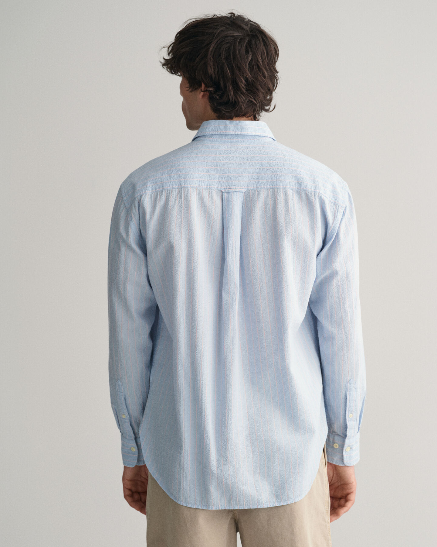Camicia Seersucker gessata relaxed fit