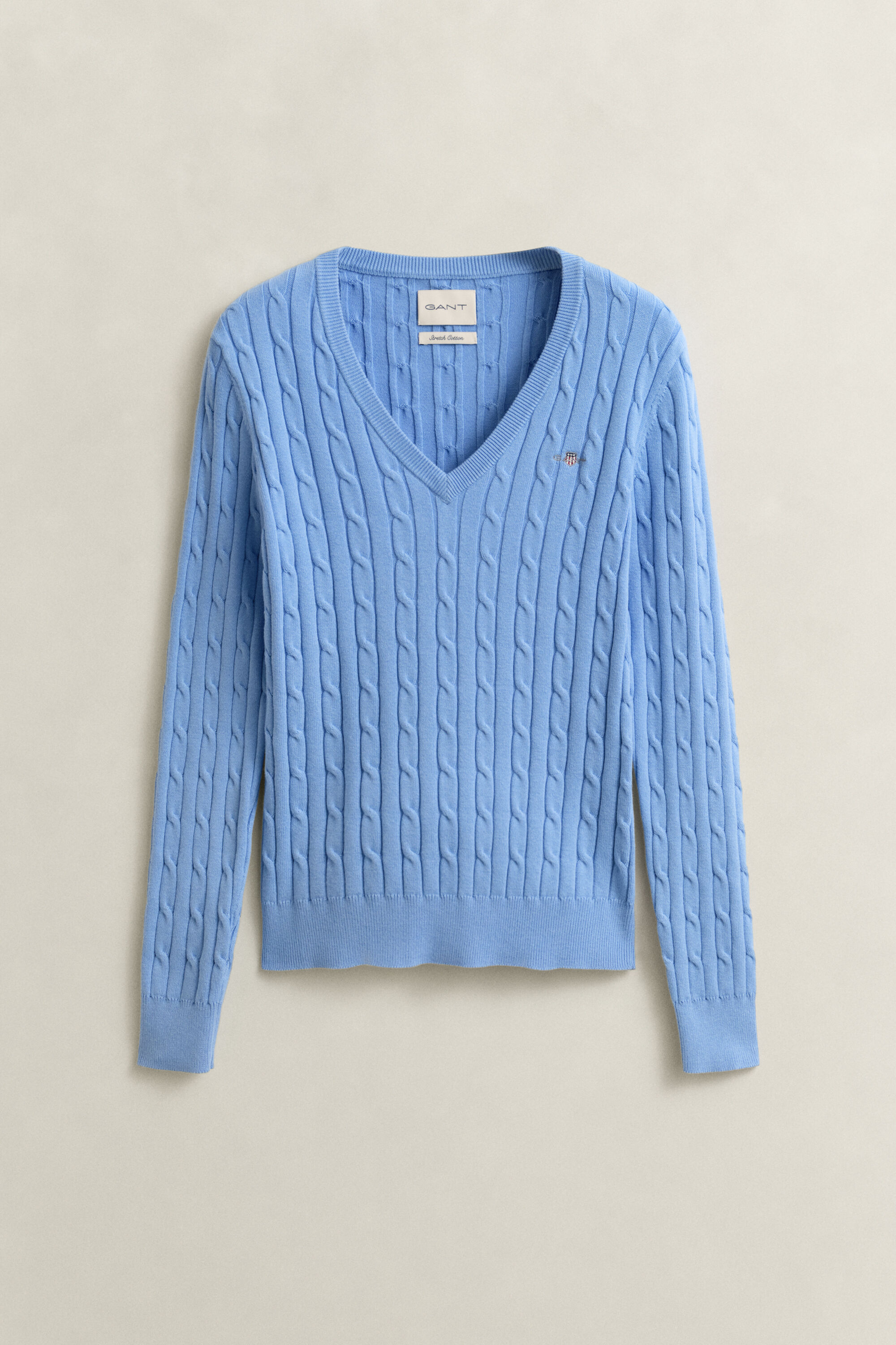 Maglia con scollo a V a trecce