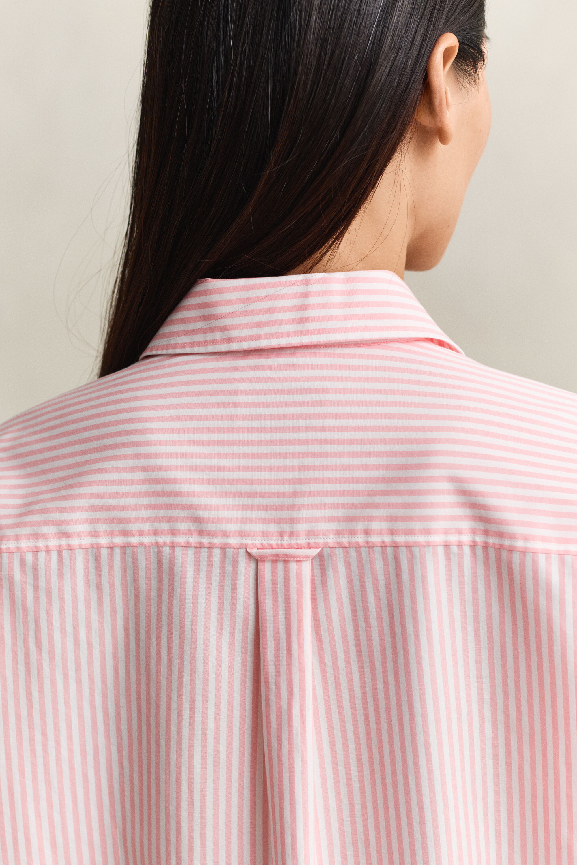 Camicia classica in popeline a righe oversize