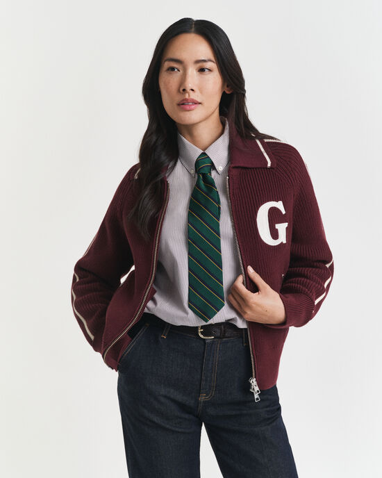 Cardigan GANT Varsity con zip
