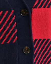 Cardigan con scollo a V Buffalo Checked