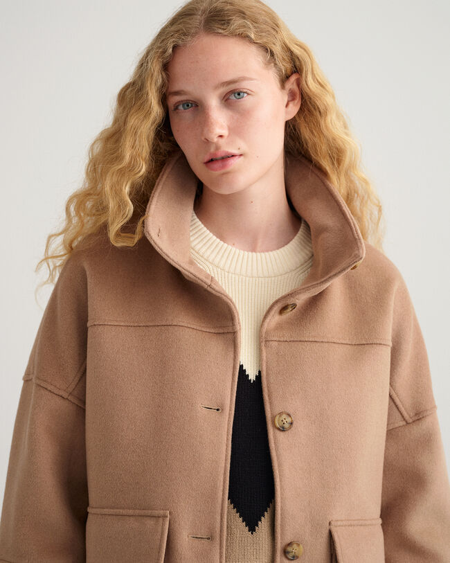 Giacca corta in misto lana