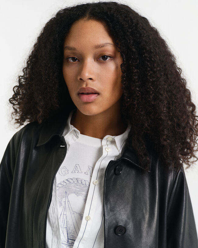 Impermeabile in pelle