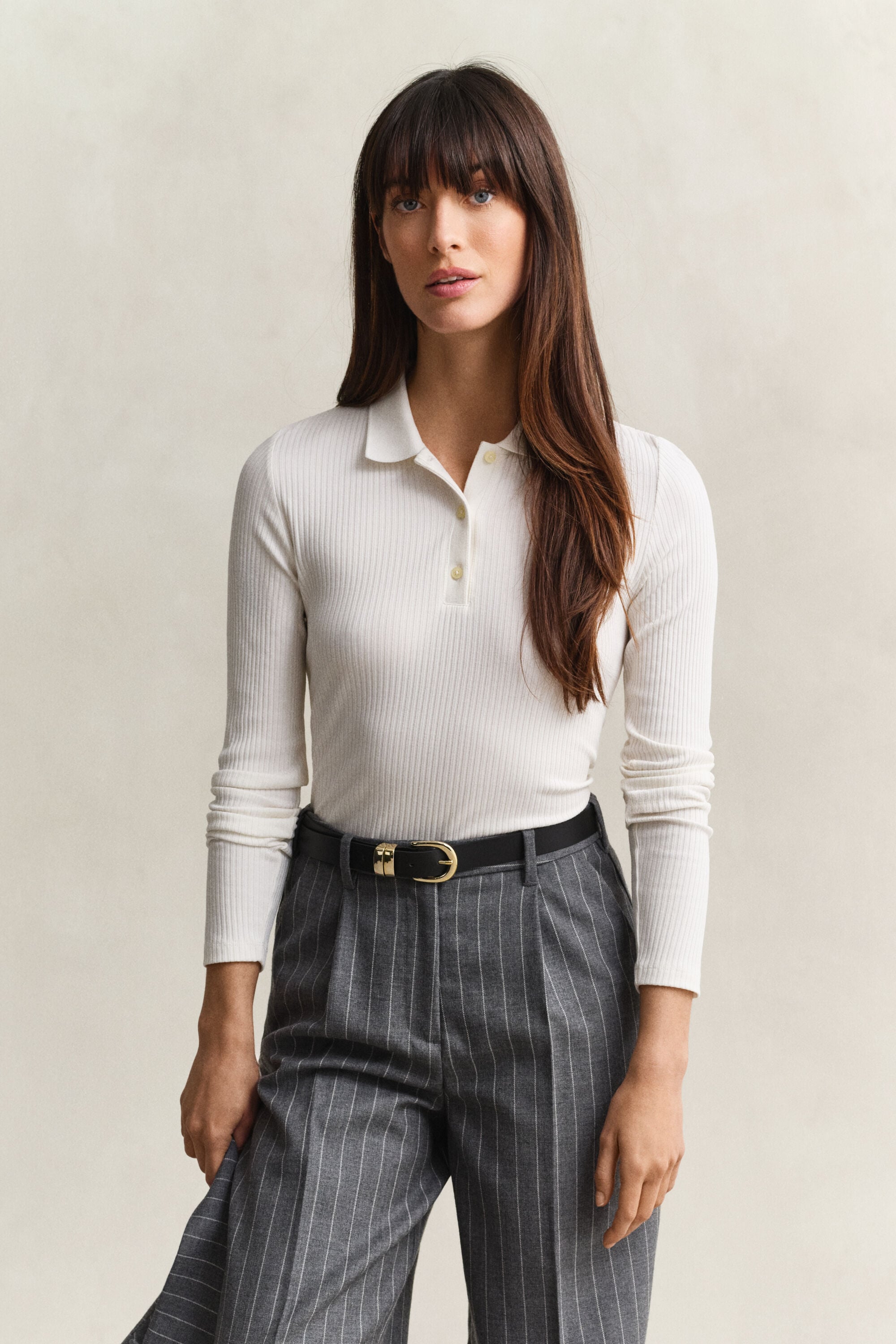 Polo slim fit a coste