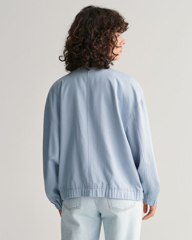 Giacca bomber in misto lino