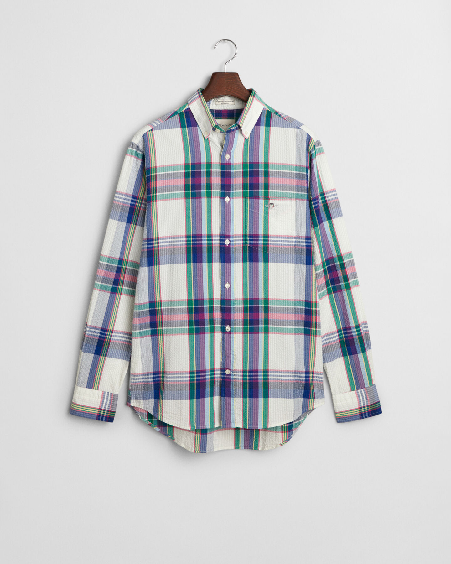 Camicia seersucker madras regular fit