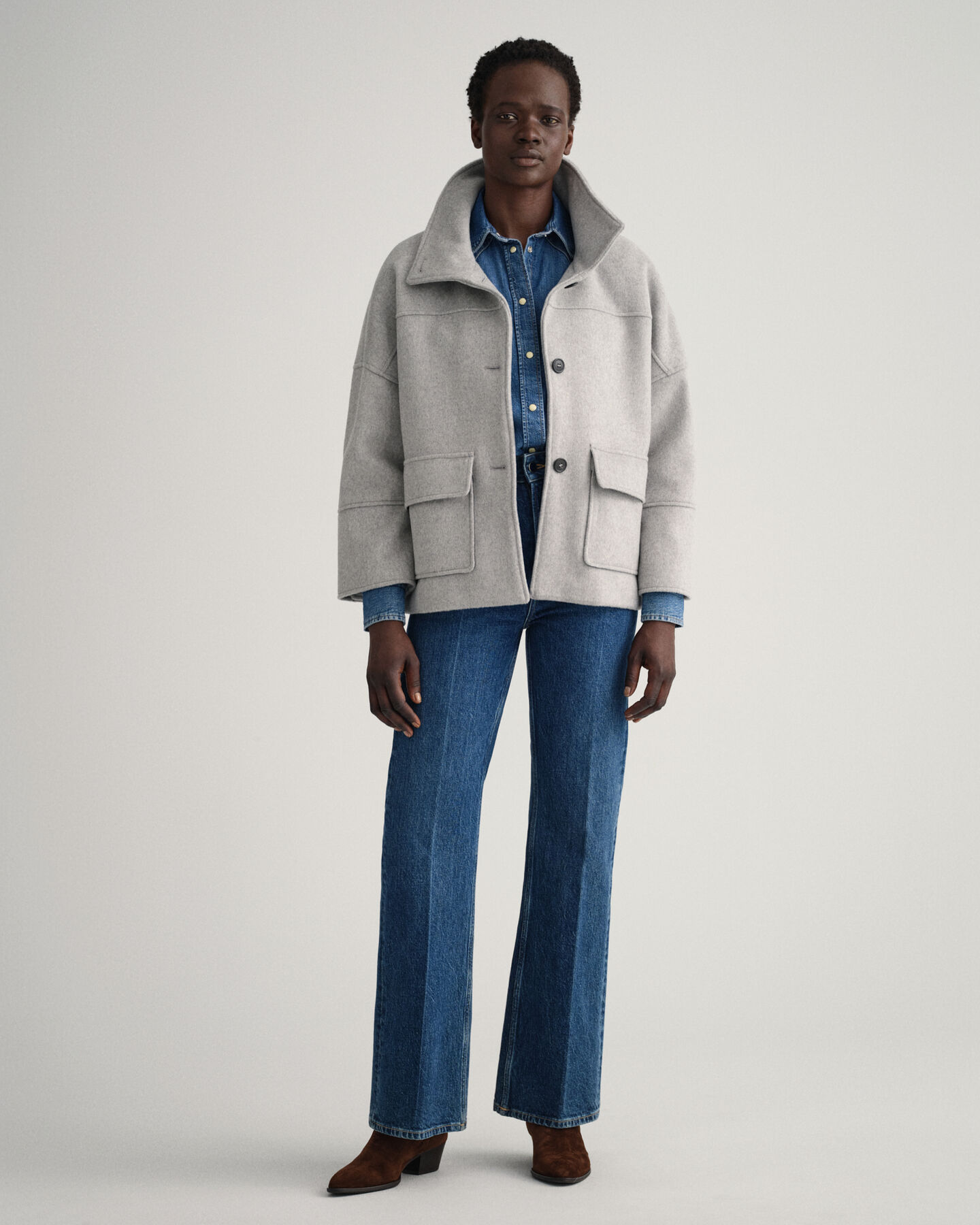 Giacca corta in misto lana