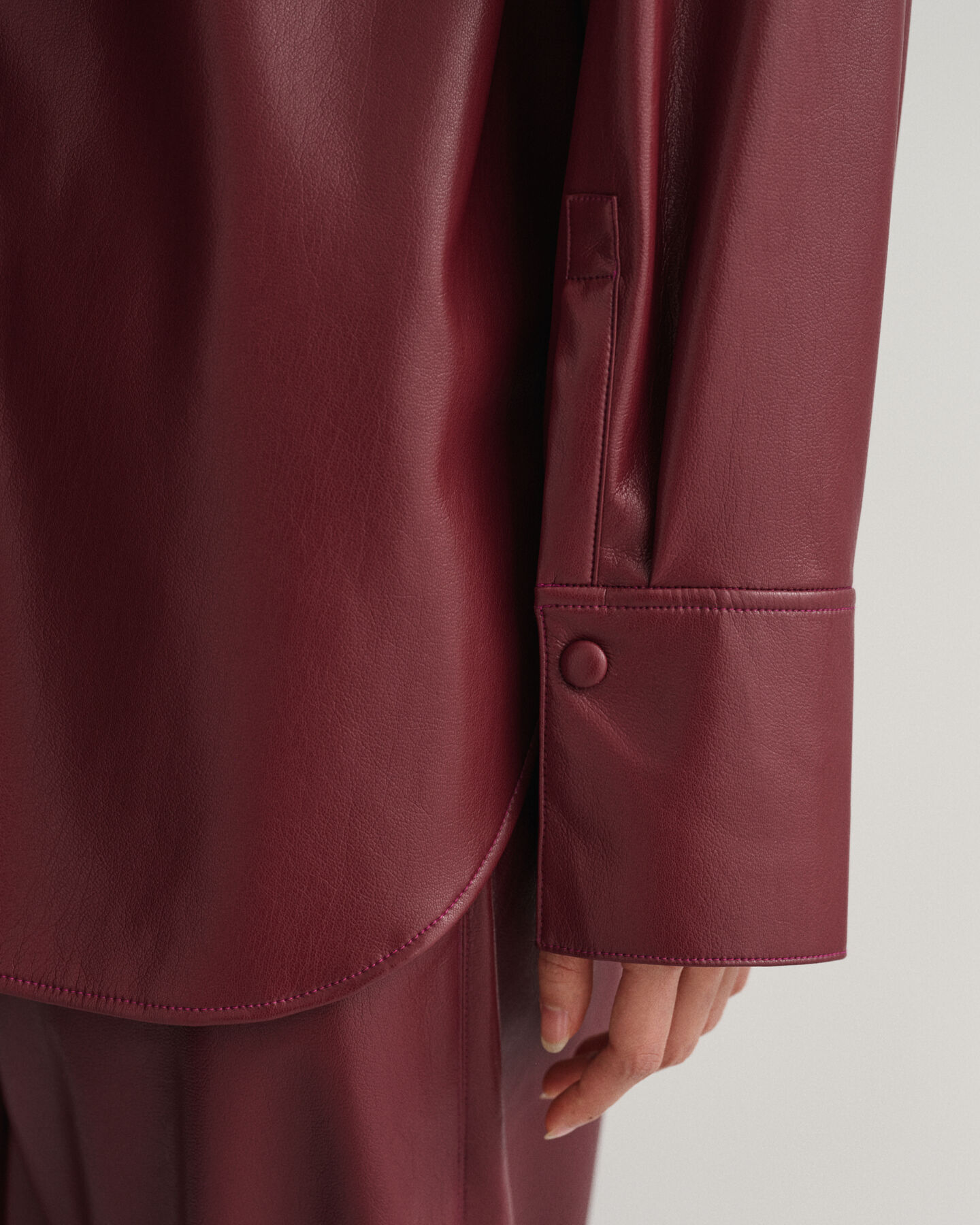 Camicia giacca in finta pelle