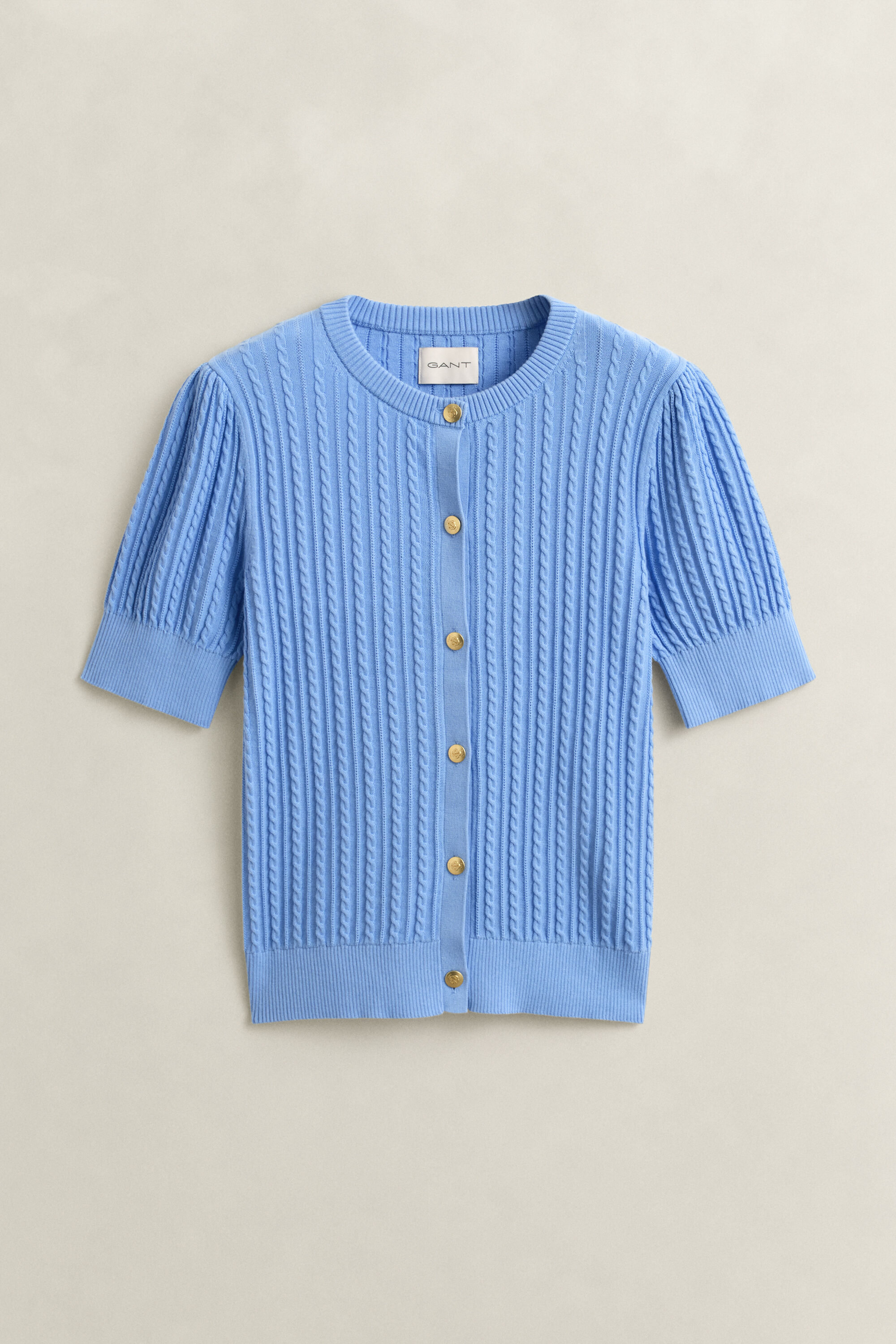 Cardigan in maglia di cotone a trecce