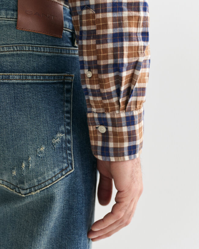 Camicia in twill a quadri regular fit