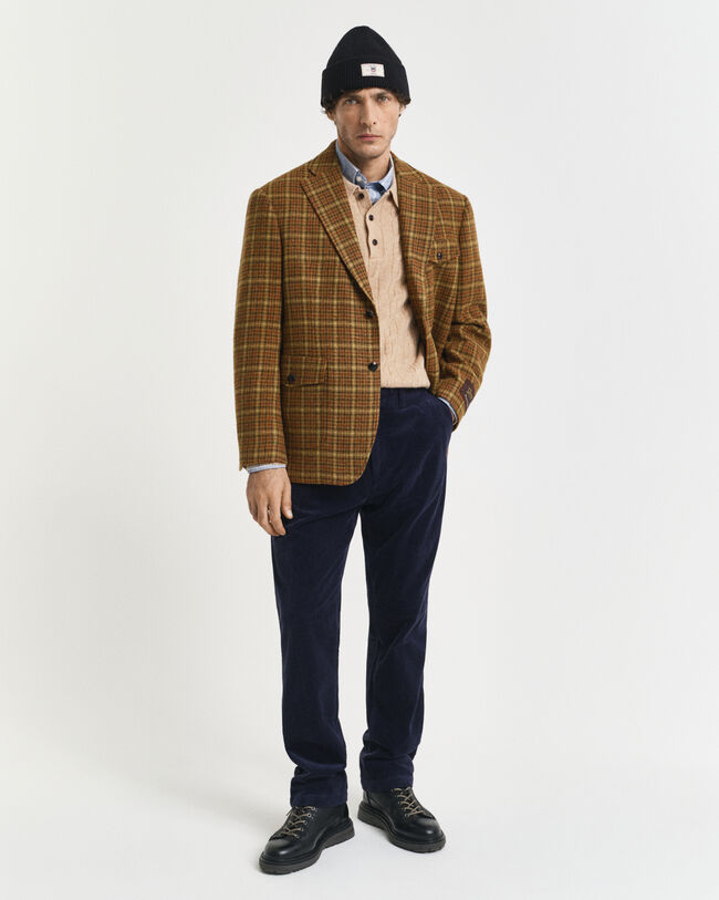 Blazer in tweed a quadri relaxed fit