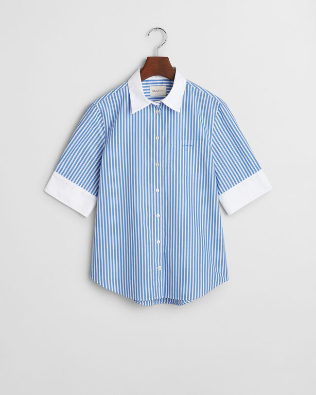 Camicia a righe a contrasto regular fit