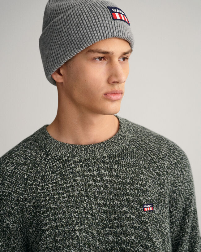 Maglia girocollo in cotone ritorto