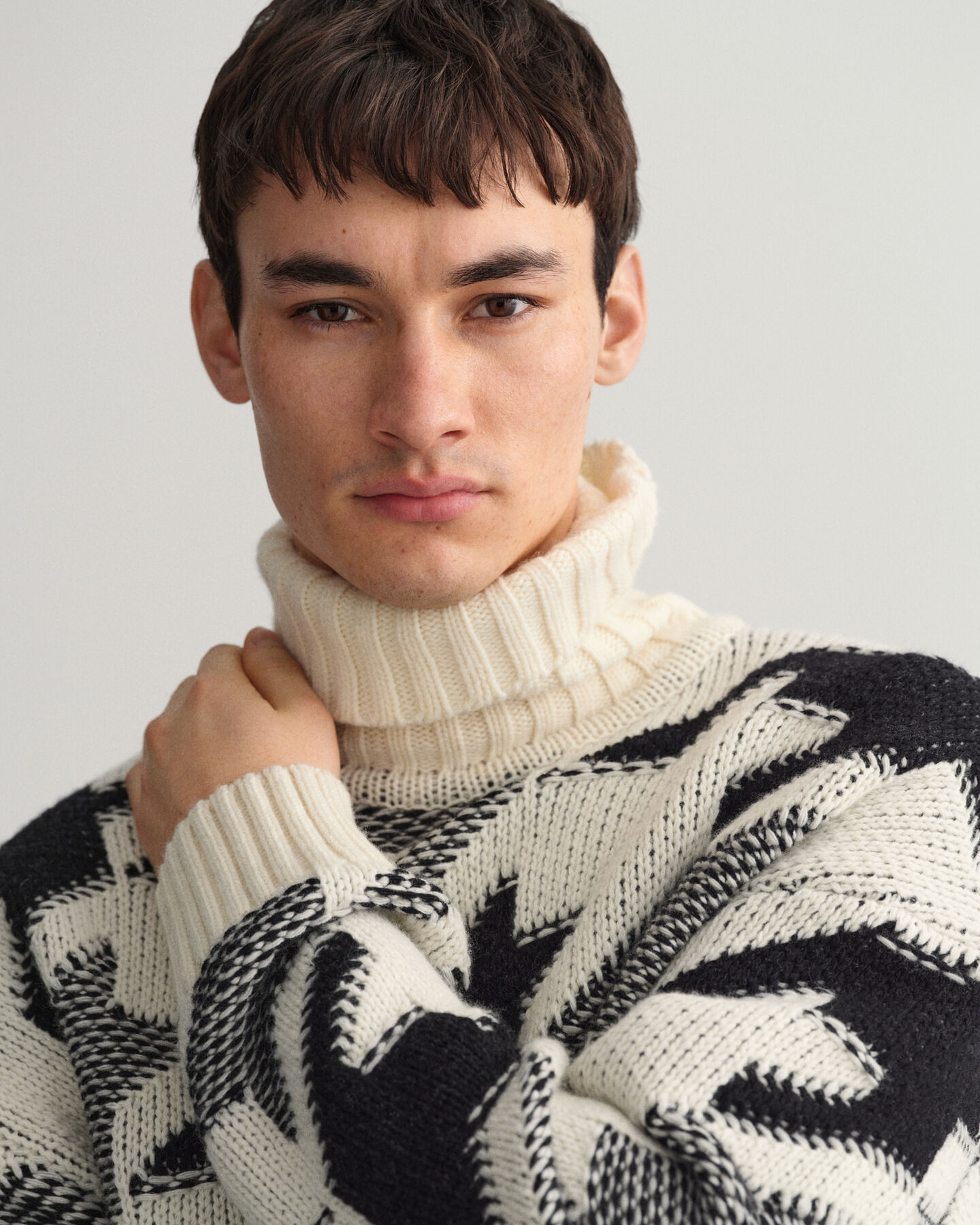 Maglia dolcevita pied-de-poule