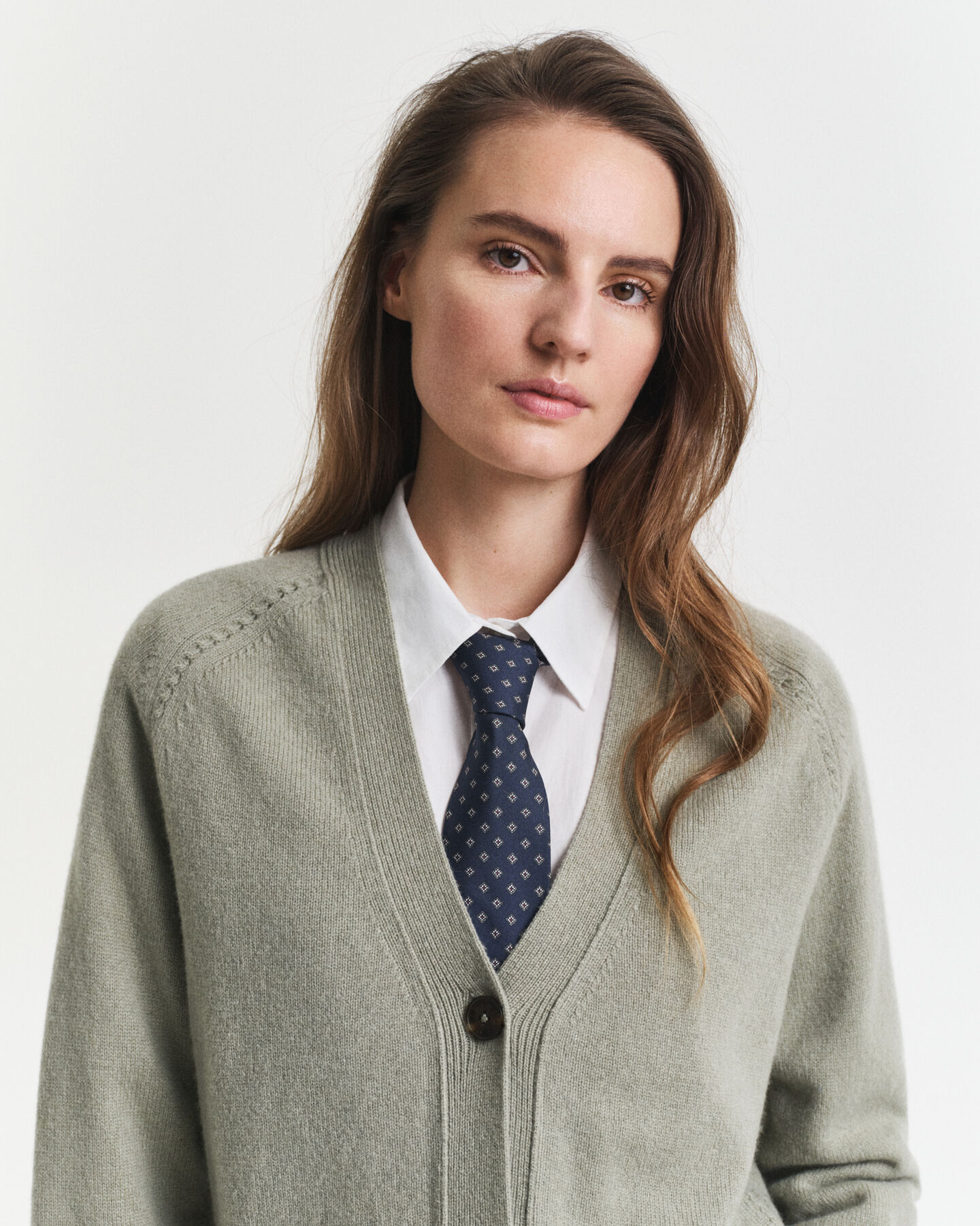 Cardigan in lana misto cashmere