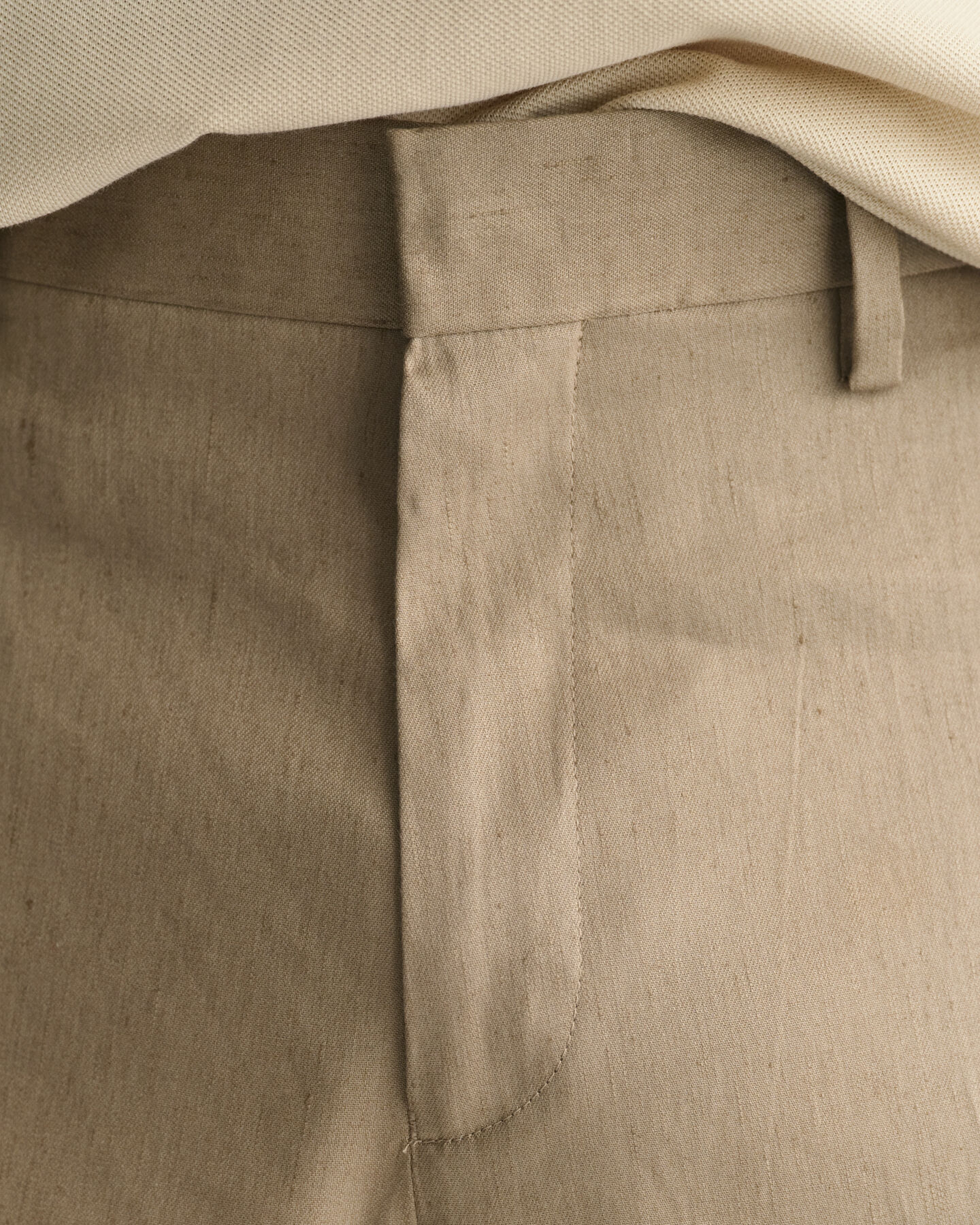 Pantaloni da abito in misto lino-cotone slim fit