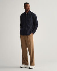 Camicia giacca in misto lana