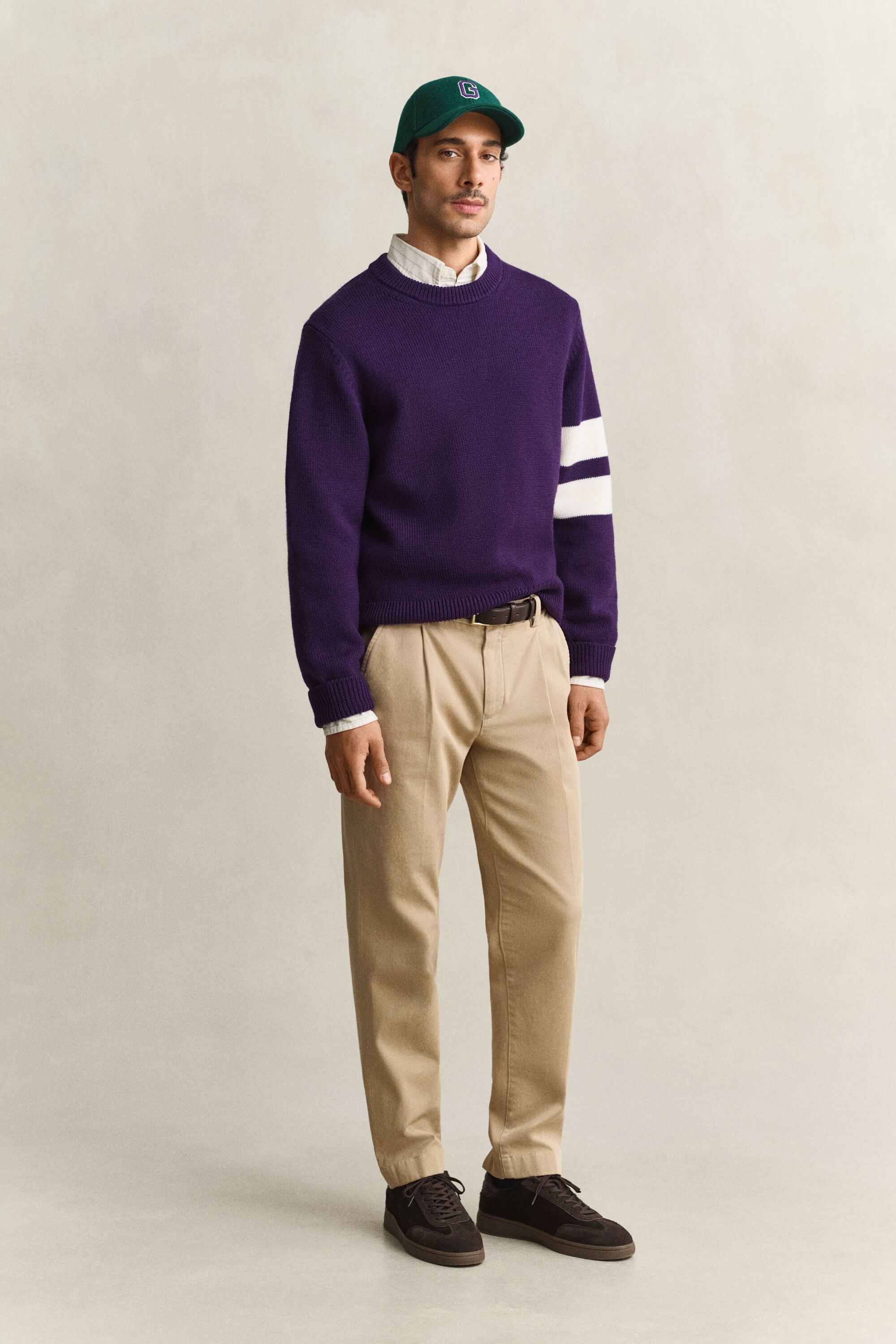 Maglia a righe in lana merino