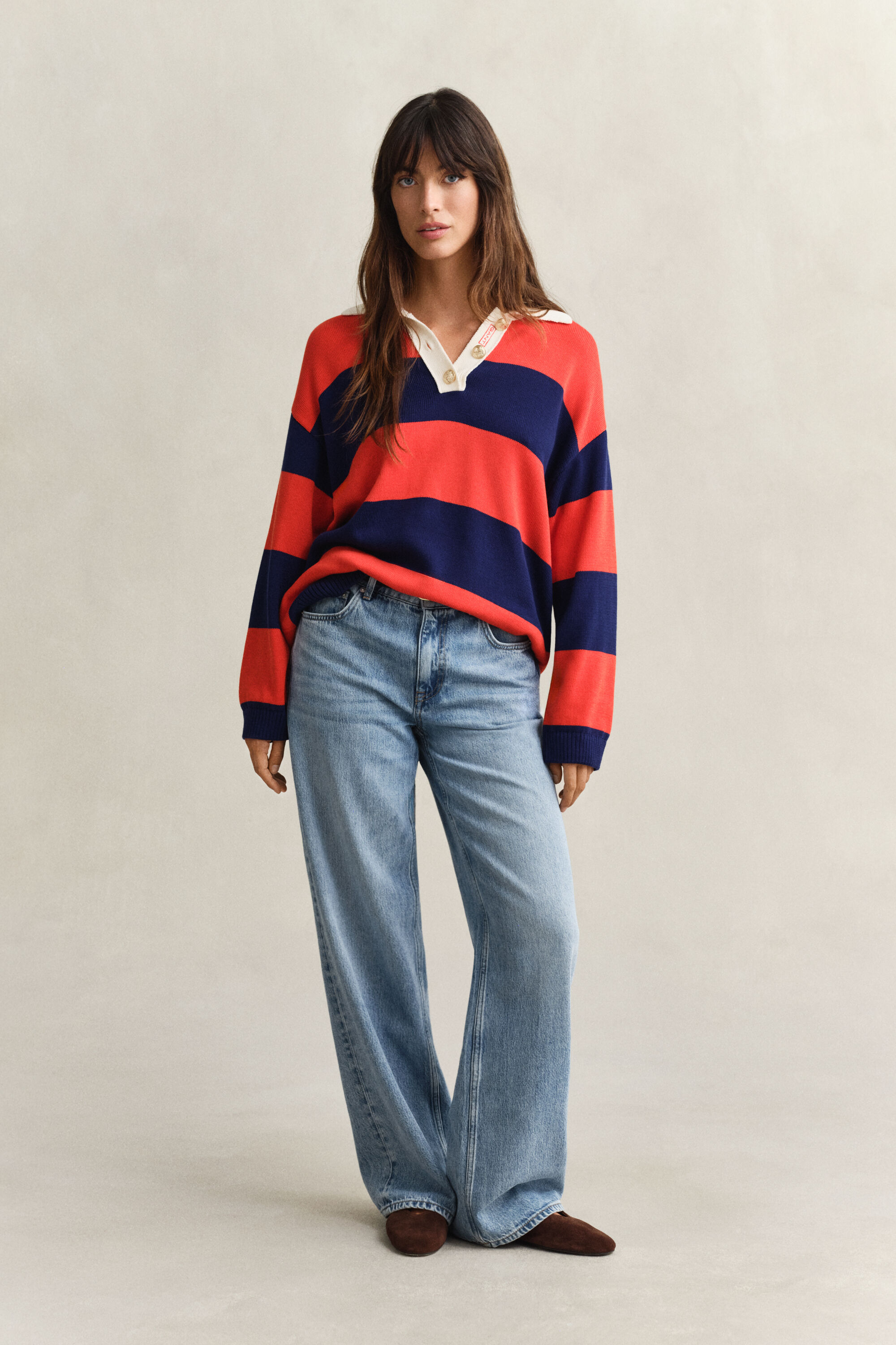 Rugger a righe in cotone