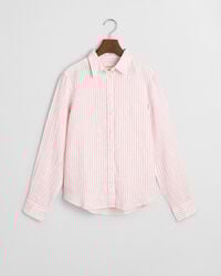 Camicia di lino a righe regular fit