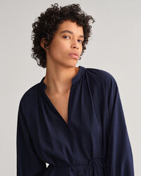 Abito chemisier con colletto alla coreana