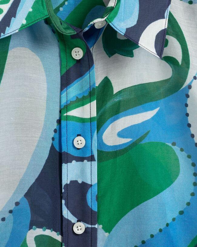 Camicia in misto cotone e seta cachemire regular fit