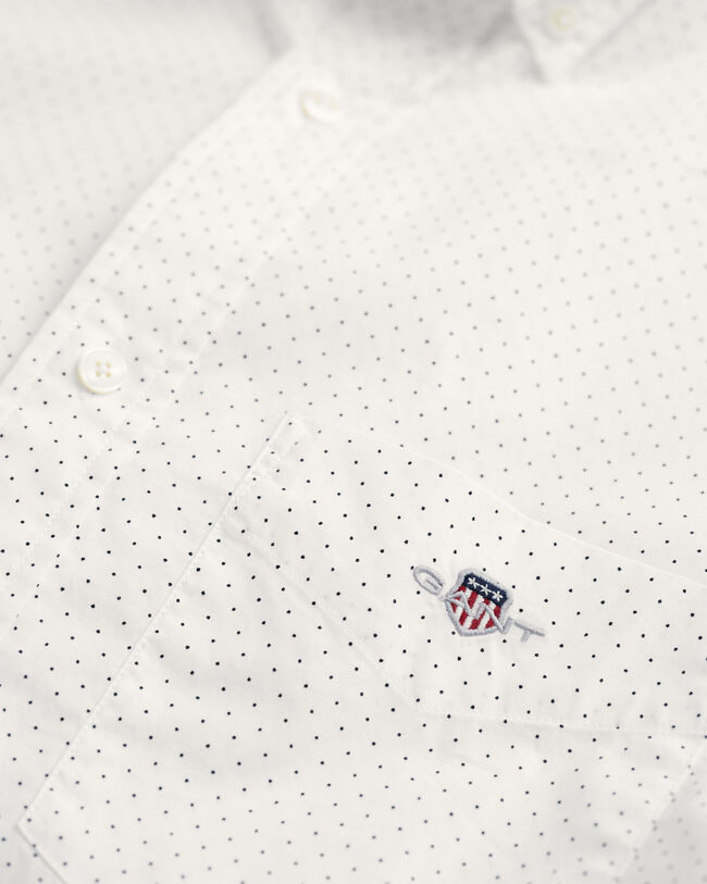 Camicia in popeline a micro pois regular fit