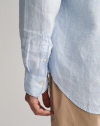 Camicia di lino a righe regular fit