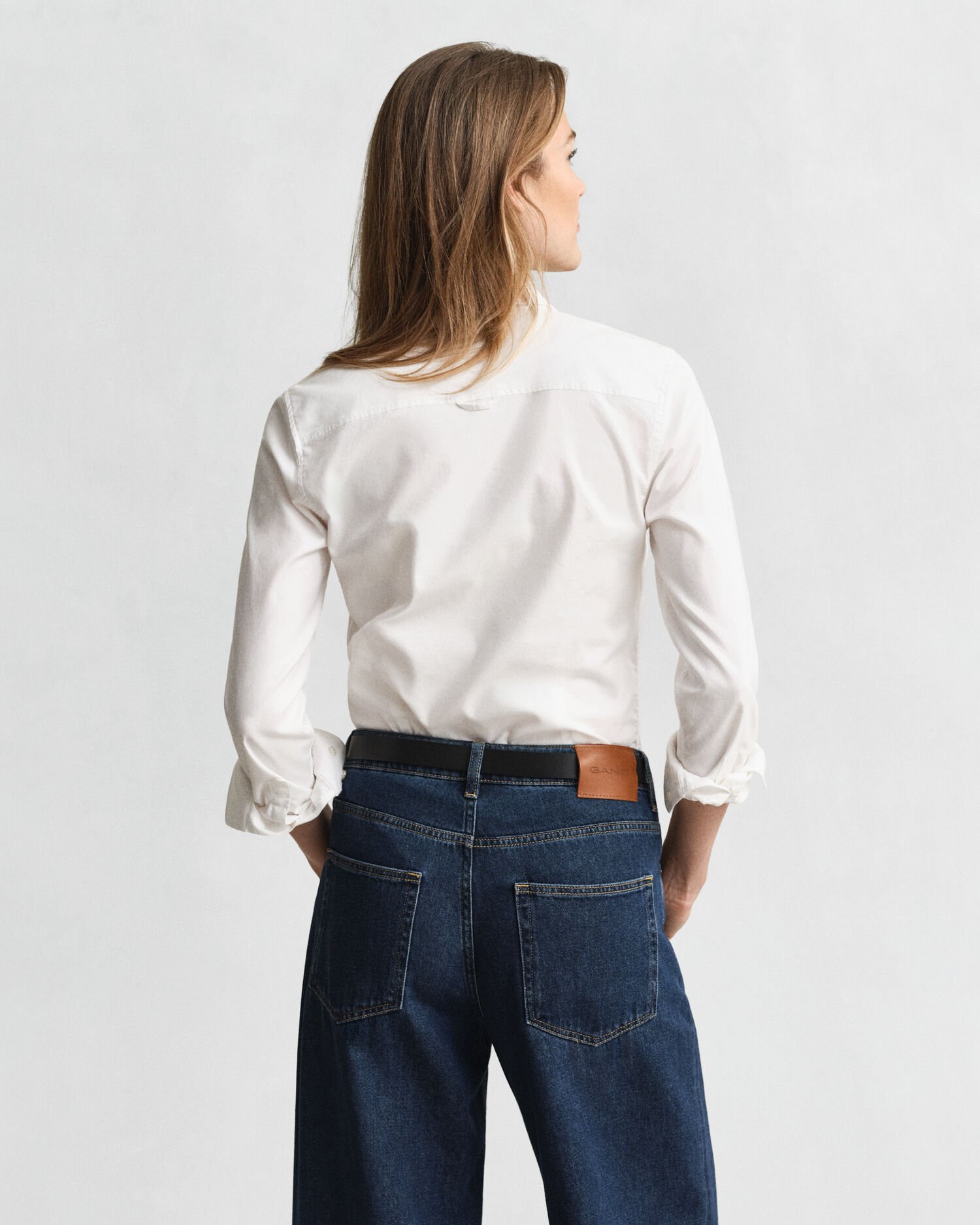 Camicia elasticizzata Oxford slim fit