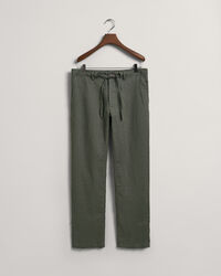 Pantaloni con coulisse in lino relaxed fit