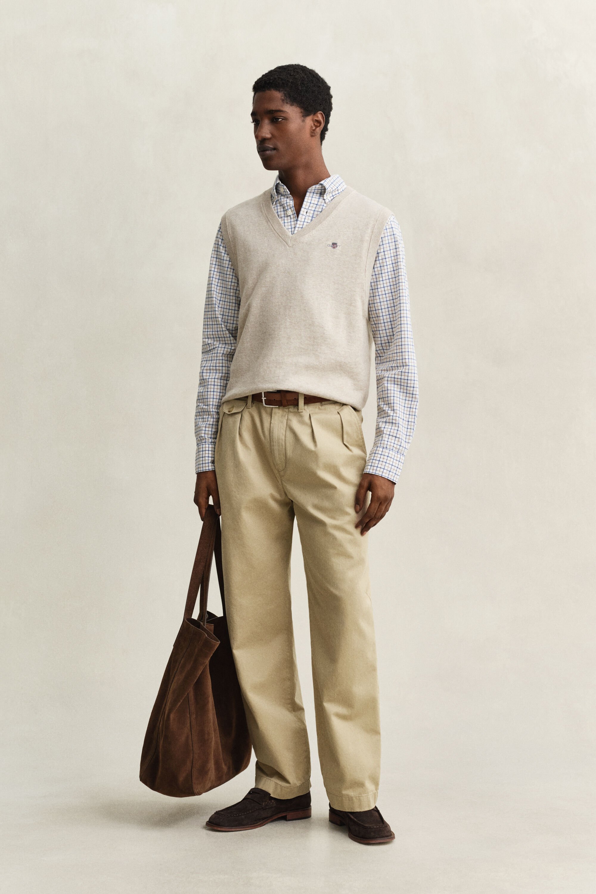 Piumino smanicato in cotone classico