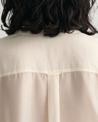 Blusa con colletto alla coreana relaxed fit