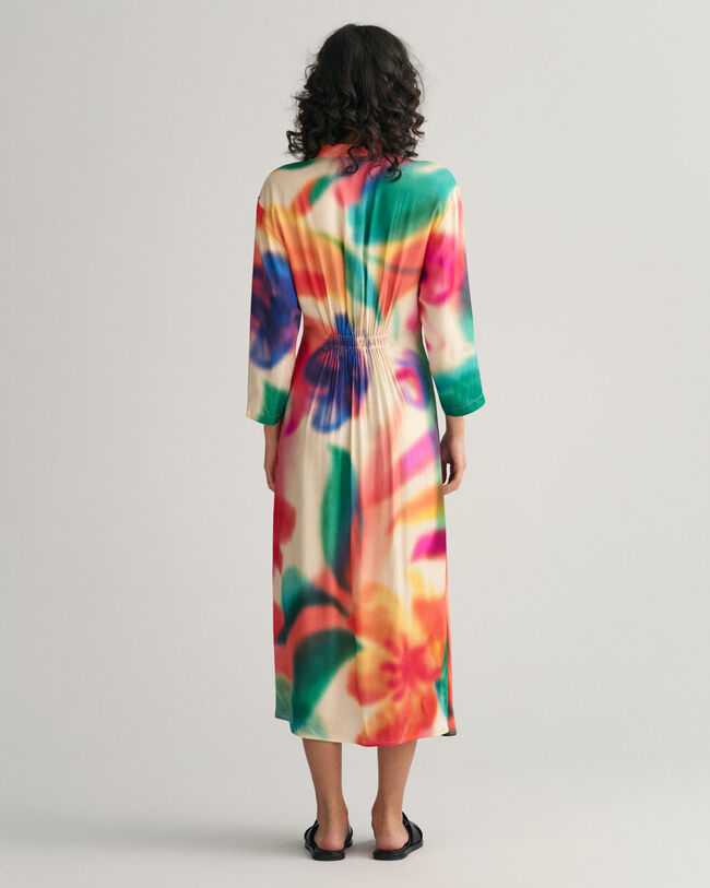 Abito raccolto con stampa floreale