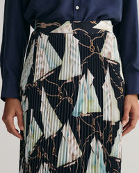 Gonna plissettata con stampa Sailing