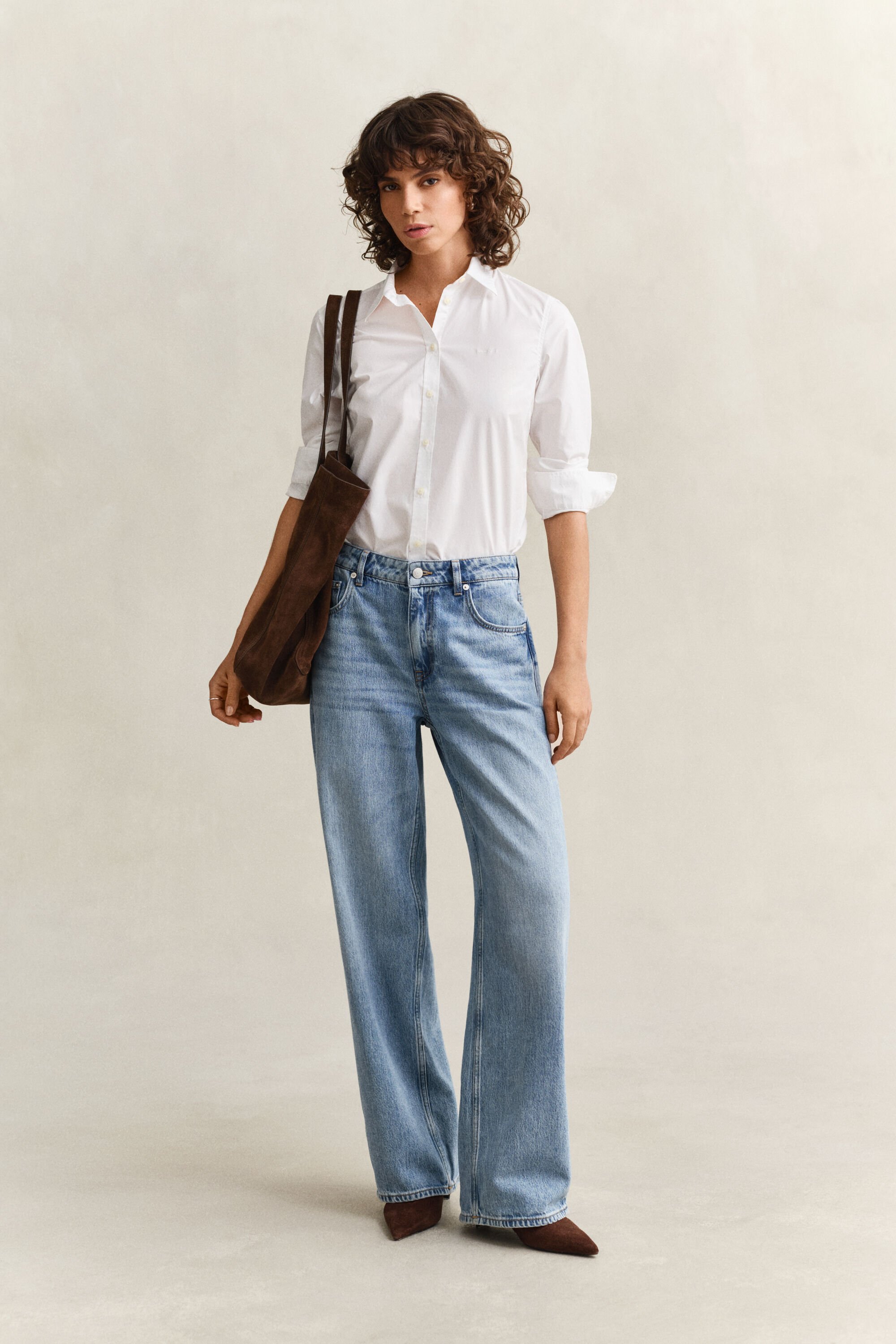 Camicia in popeline slim fit