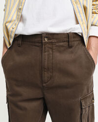 Pantaloni cargo in twill di cotone regular fit