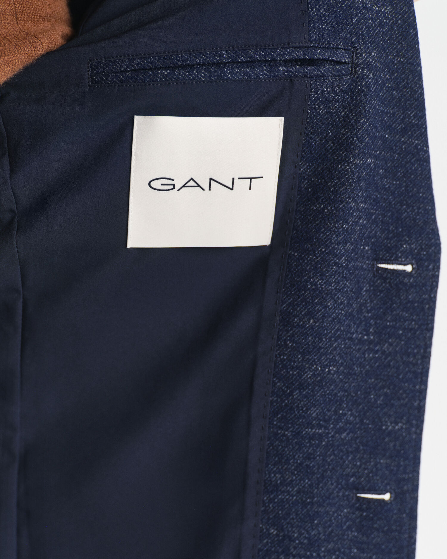 Blazer in jersey di lana e cotone bicolore