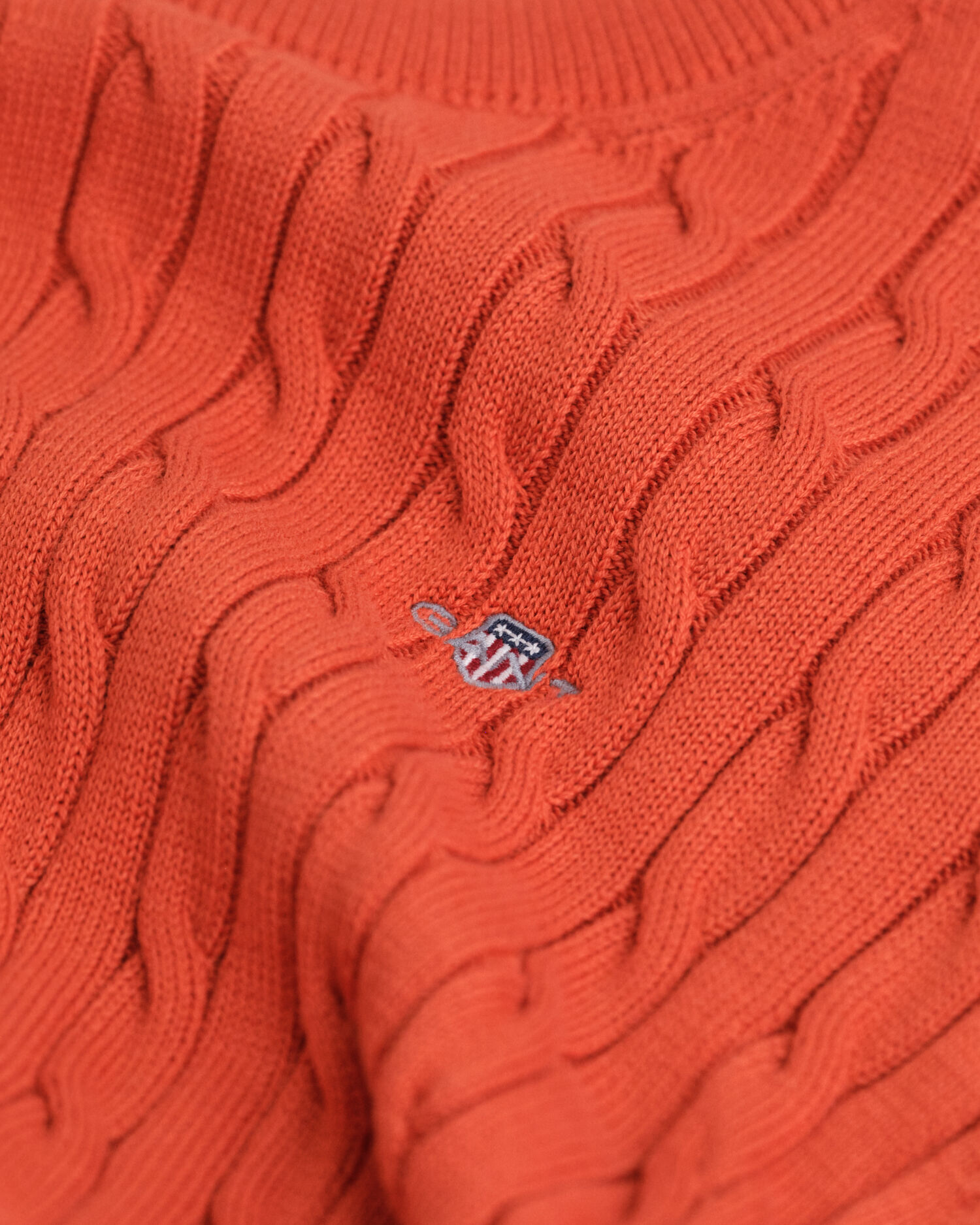 Maglia girocollo in cotone a trecce Shield Teens