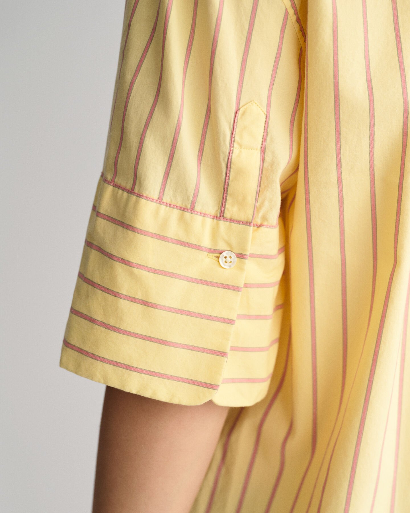 Camicia a maniche corte Luxury Oxford a righe relaxed fit