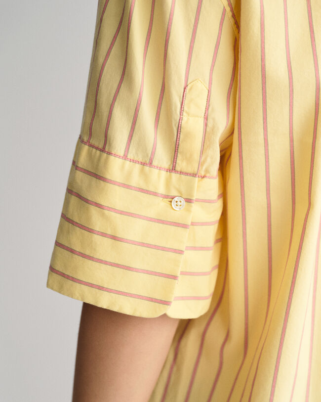 Camicia a maniche corte Luxury Oxford a righe relaxed fit