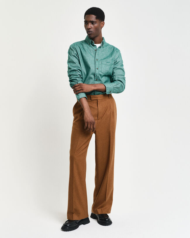 Camicia in flanella con motivo a spina di pesce regular fit