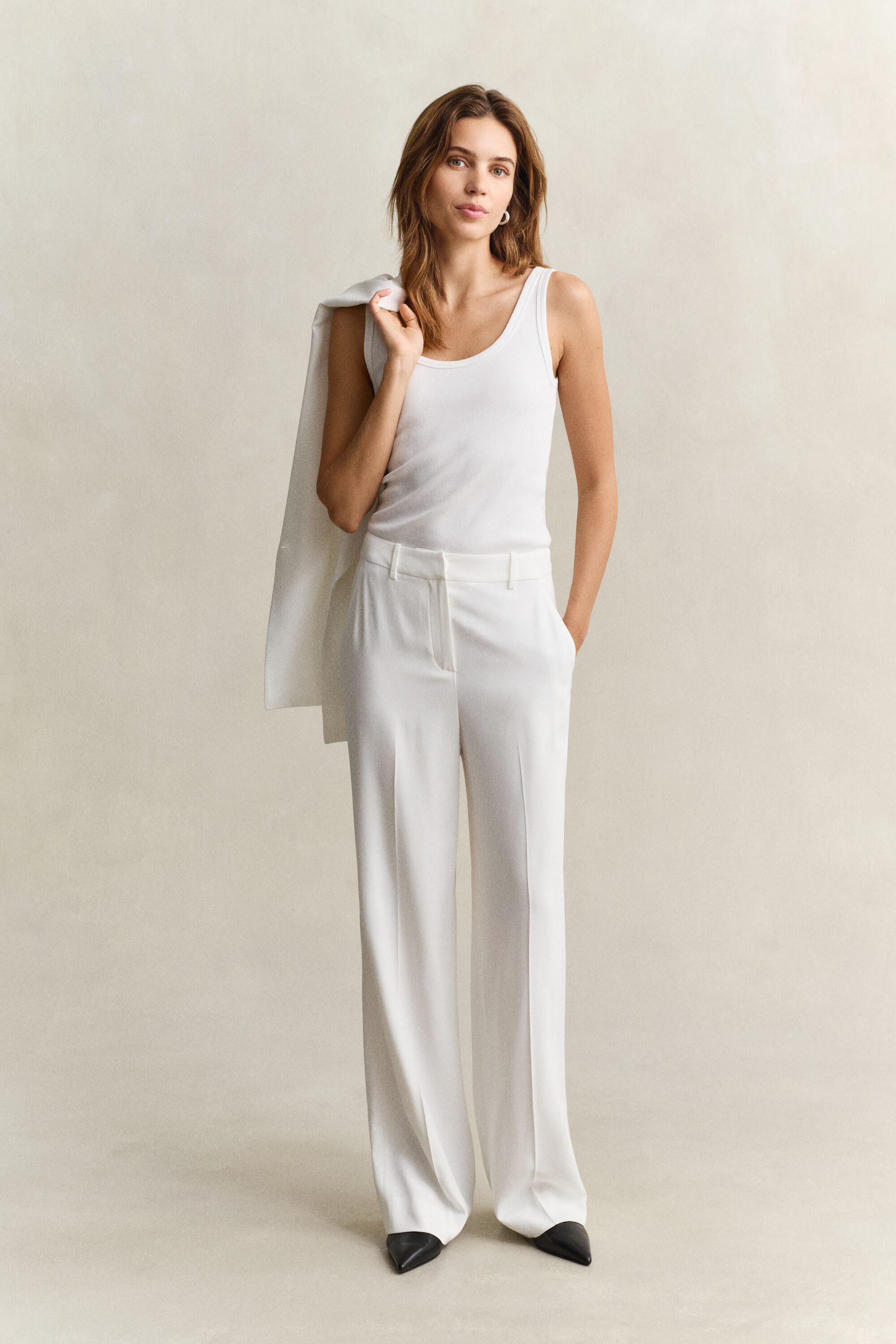 Pantaloni sartoriali in crêpe