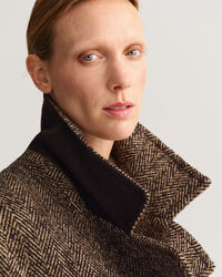 Cappotto con motivo a spina di pesce