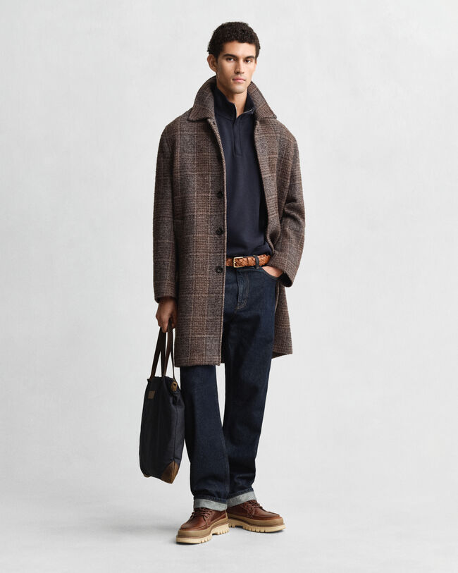 Felpa Sacker Rib leggera con zip corta