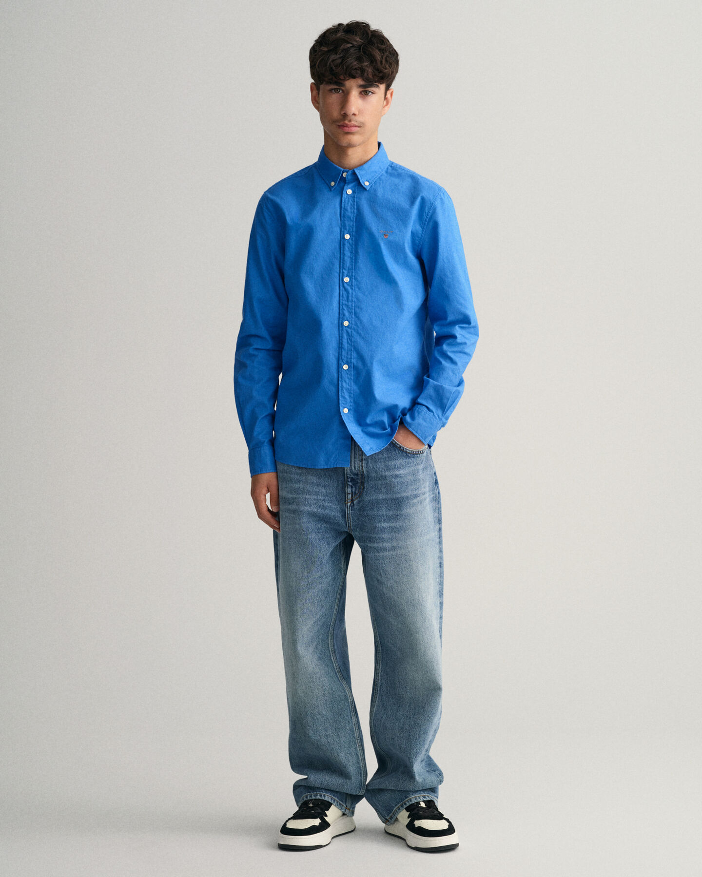 Camicia in twill di cotone teen boys