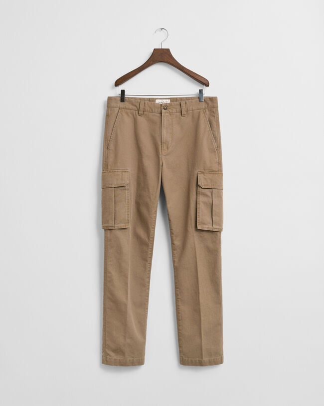Pantaloni cargo in twill di cotone regular fit