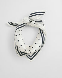 Foulard di seta con stampa a pois